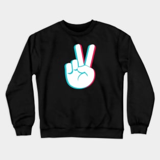 TikTok cheese two fingers smile emoji smiley White Crewneck Sweatshirt